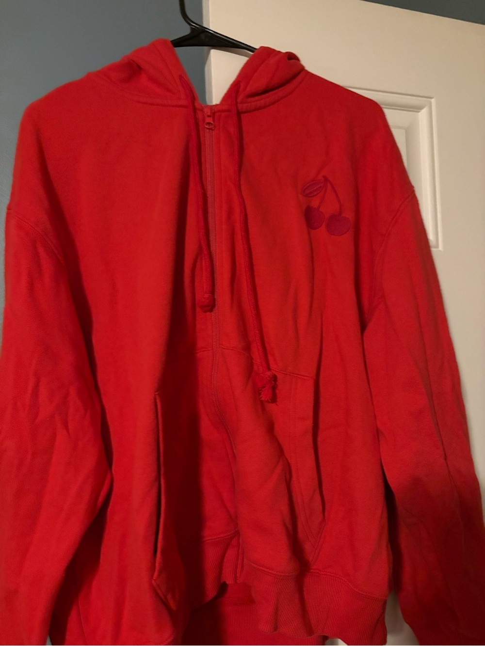 Aeropostale Red Hooded Zip-Up Jacket - Cherry Logo